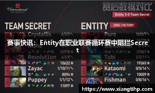 赛事快讯：Entity在职业联赛循环赛中阻拦Secret